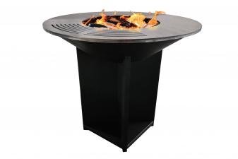 Barbacoa grande en acero color negro con plancha acero y grill EFP56B
