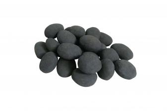 Piedras decorativas fabricadas en material cerámico de color negro . WINCBTOUT-09