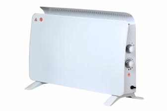 Radiador panel cristal templado color blanco con esquinas redondeadas